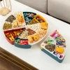 Rotating fruit plate, home living room coffee table, nut box, snack box, wedding New Year dried fruit plate, Douyin live streaming, cross-border 0750 details Picture